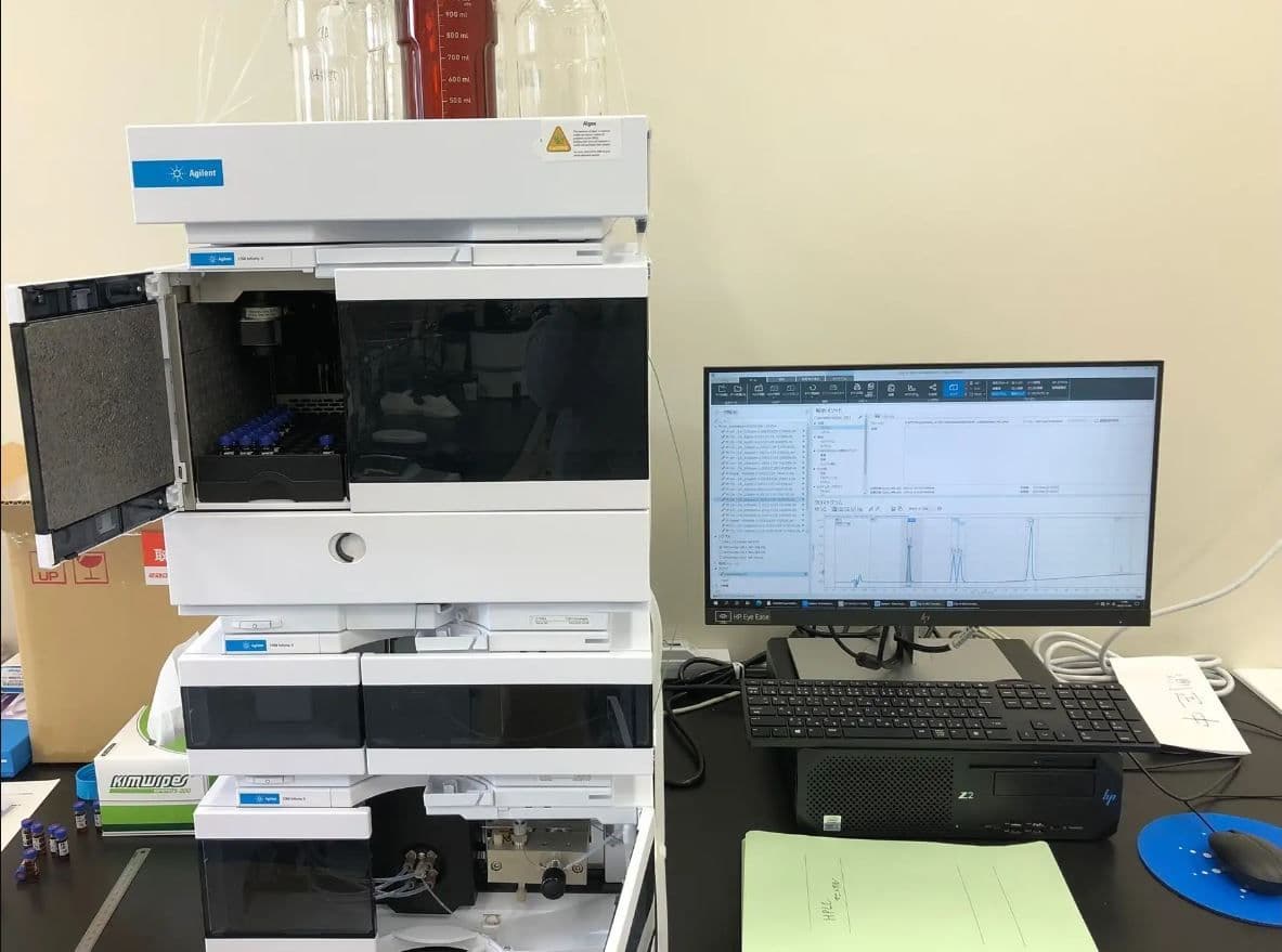 CBDの研究をするC&H株式会社が分析機器HPLC(高速液体クロマトグラフィー)を自社のラボに導入